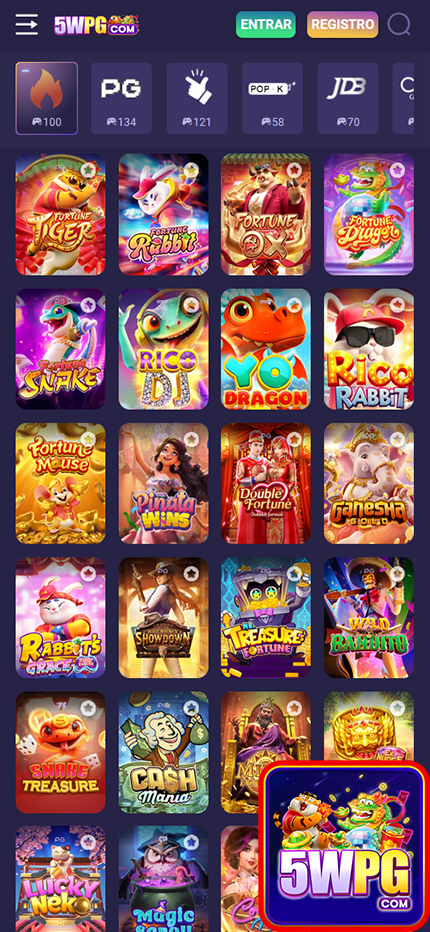 Slots online da 5wpg.com com jackpots premium